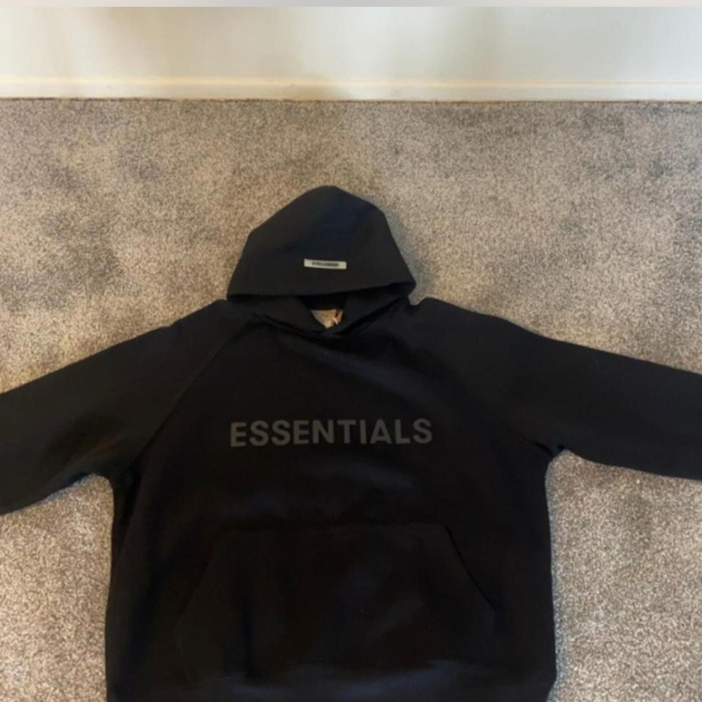 Black Essentials Hoodie